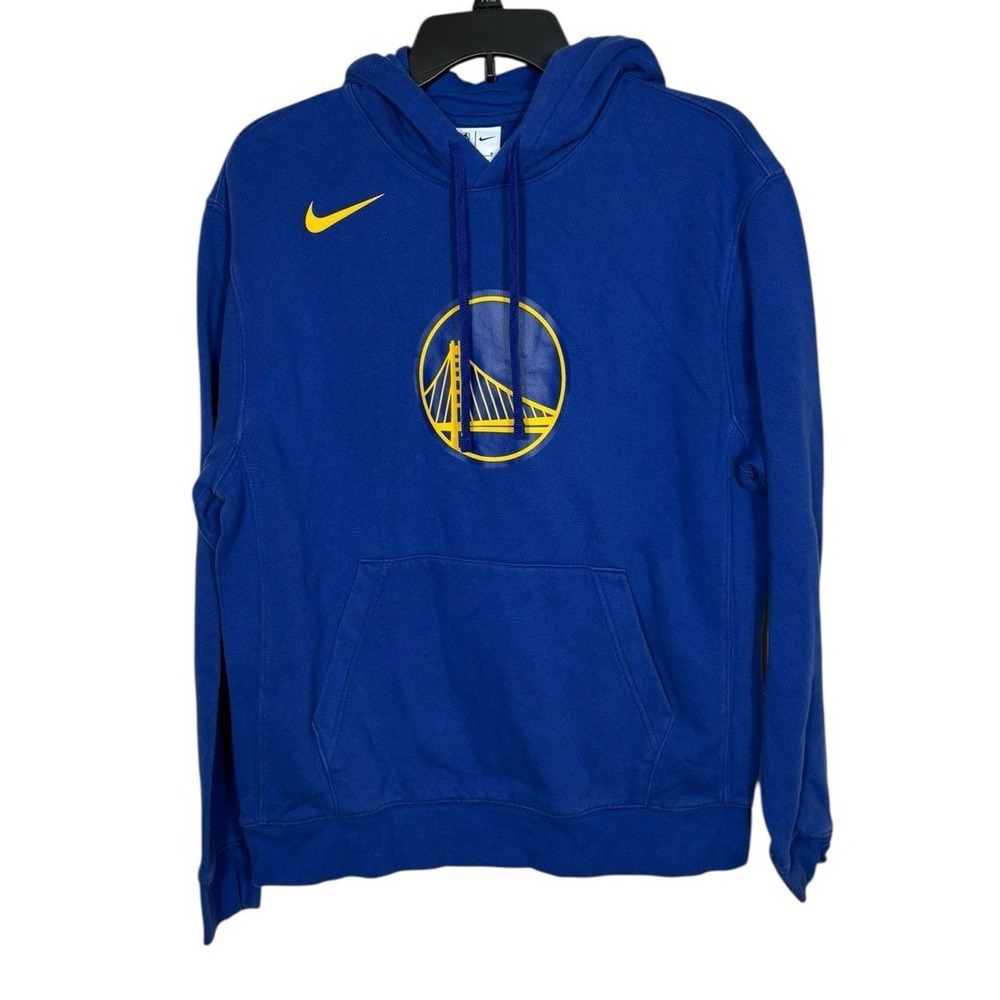 Nike NBA Golden State Warriors Hoodie Blue Men's Size M Basketball Casual